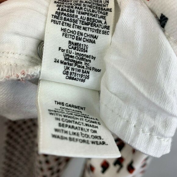 Free People‎ Womens Size 27 Skinny Jeans Printed FP Logo White NWOT - Picture 6 of 6